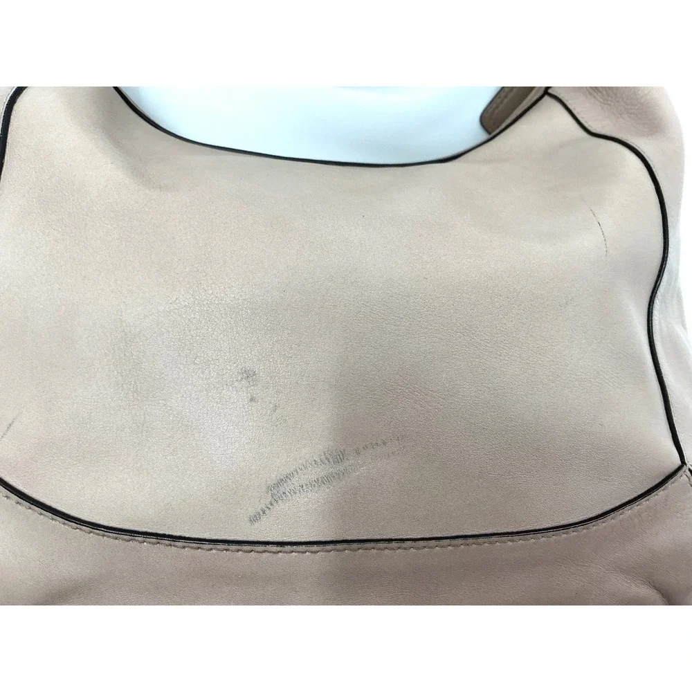 Coach Leather Hobo Shoulder Bag‎ Light Pink Snake Trim Gold Hardware